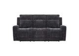 610154P Kennett Chenille Upholstered Power Reclining Sofa Dark Grey
