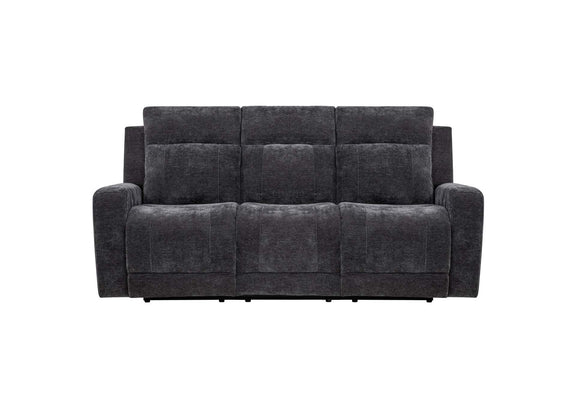 610154P Kennett Chenille Upholstered Power Reclining Sofa Dark Grey