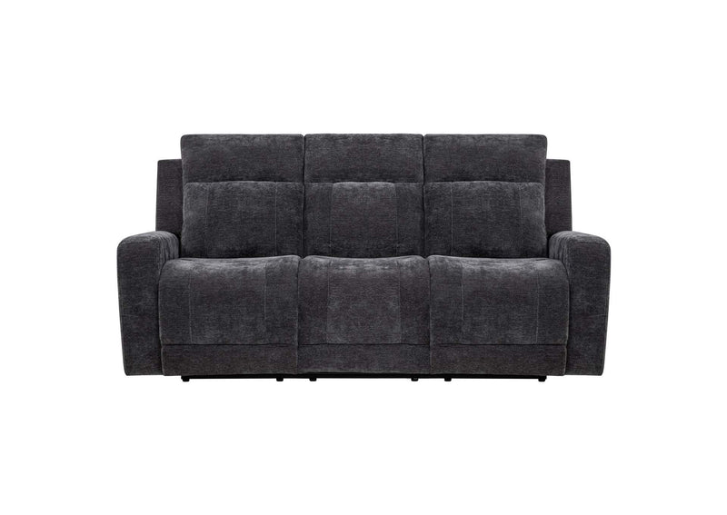 610154P Kennett Chenille Upholstered Power Reclining Sofa Dark Grey