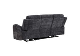 610154P Kennett Chenille Upholstered Power Reclining Sofa Dark Grey