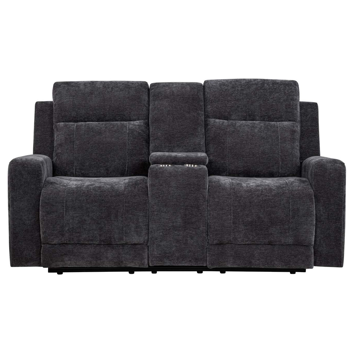 610155P Kennett Chenille Upholstered Power Reclining Loveseat Grey