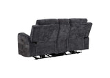 610155P Kennett Chenille Upholstered Power Reclining Loveseat Grey