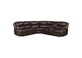 610190P Sycamore Upholstered Power Reclining Sectional Sofa Brown