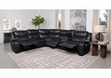 610200P Sycamore Upholstered Power Reclining Sectional Sofa Grey