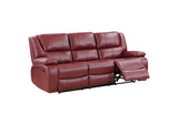 610241-S2 Camila 2-piece Upholstered Reclining Sofa Set Red