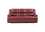 610241-S2 Camila 2-piece Upholstered Reclining Sofa Set Red