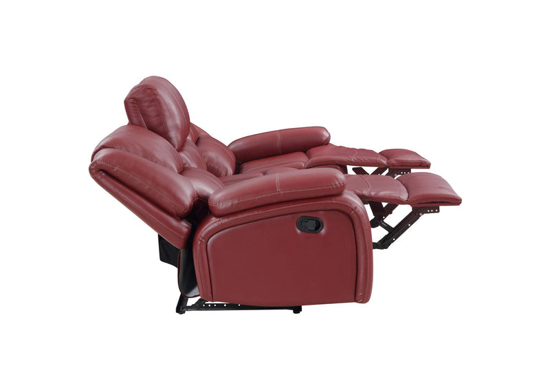 610241 Camila Upholstered Motion Reclining Sofa Red