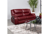 610242 Camila Upholstered Motion Reclining Loveseat Red