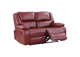 610242 Camila Upholstered Motion Reclining Loveseat Red