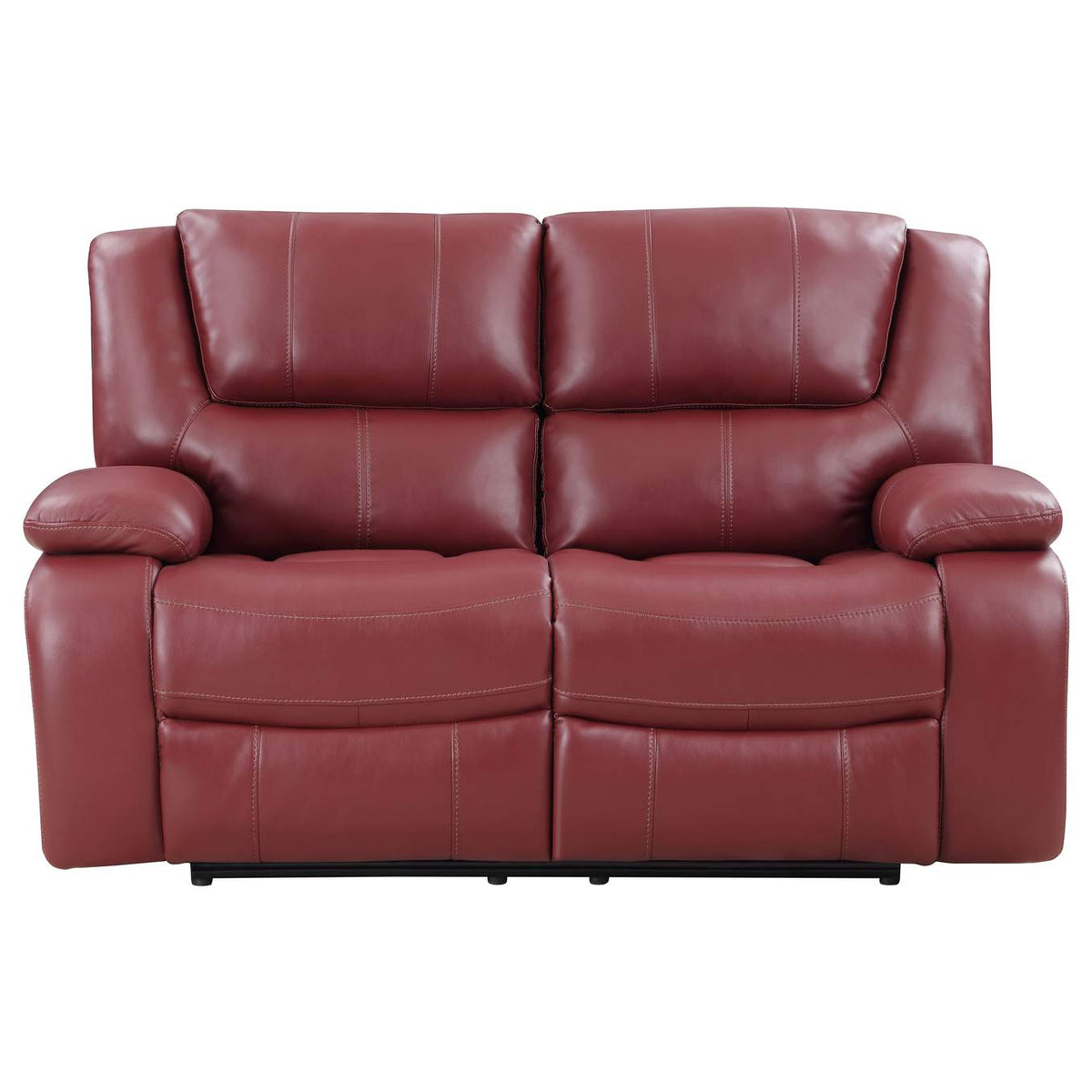 610242 Camila Upholstered Motion Reclining Loveseat Red