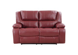 610242 Camila Upholstered Motion Reclining Loveseat Red