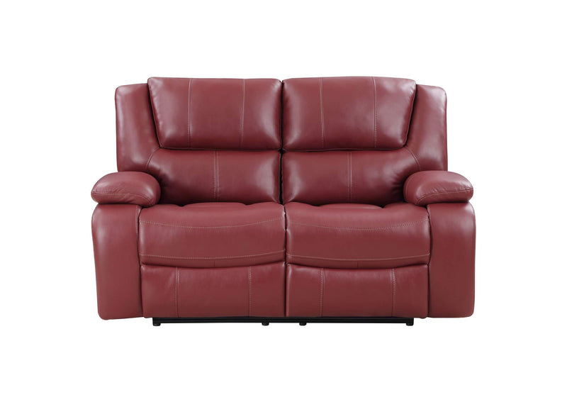 610242 Camila Upholstered Motion Reclining Loveseat Red