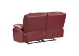 610242 Camila Upholstered Motion Reclining Loveseat Red