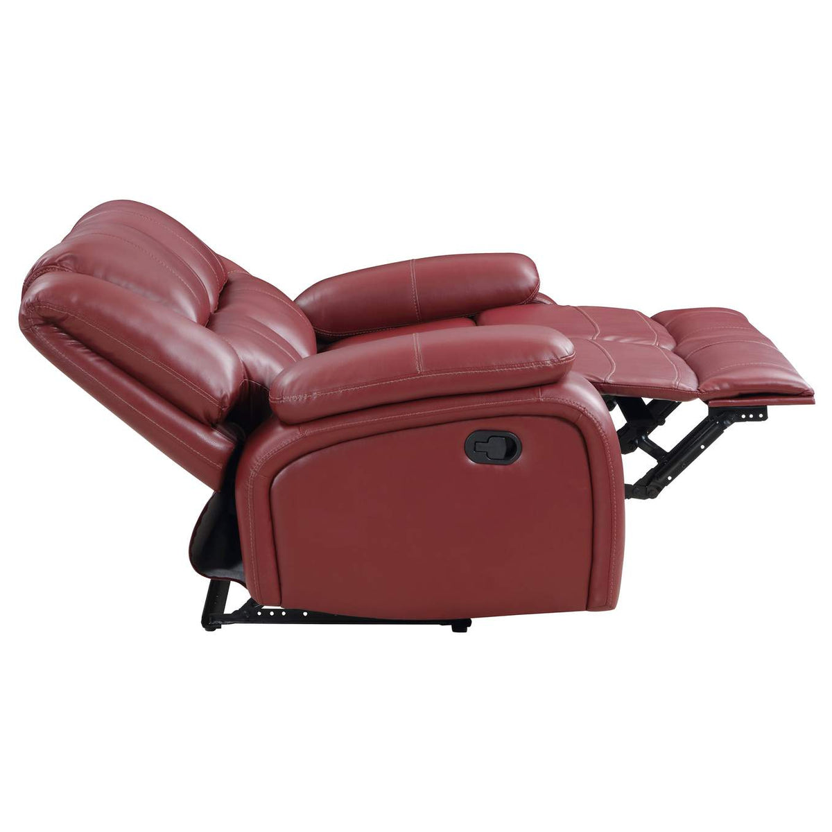 610242 Camila Upholstered Motion Reclining Loveseat Red