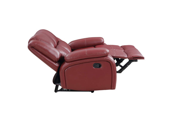 610242 Camila Upholstered Motion Reclining Loveseat Red