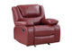610243 Camila Upholstered Glider Recliner Chair Red