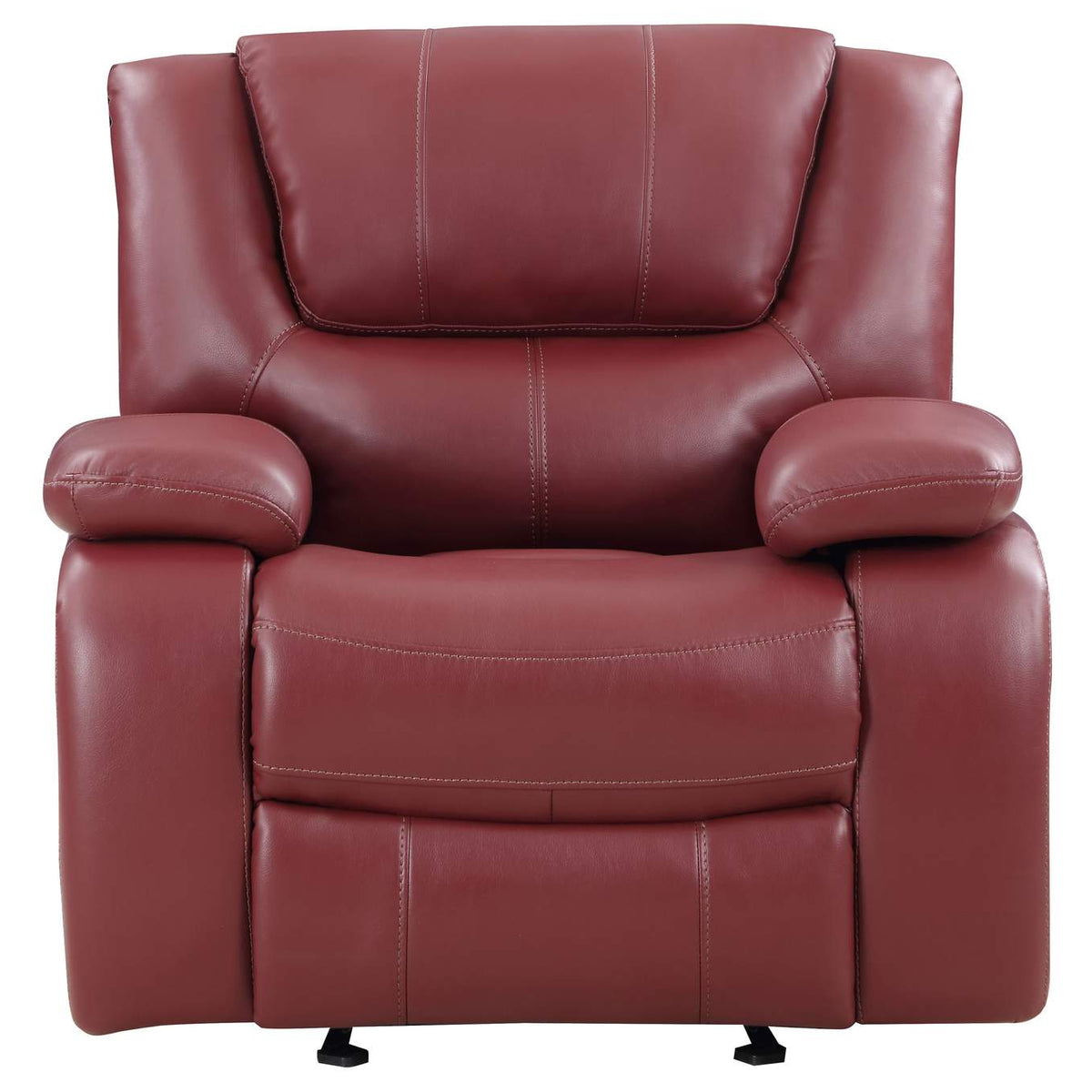610243 Camila Upholstered Glider Recliner Chair Red
