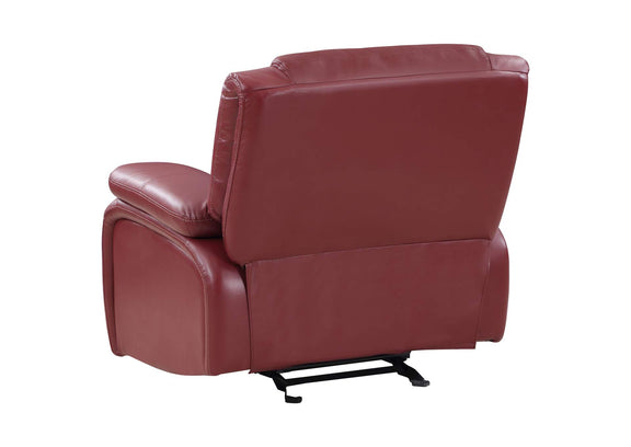 610243 Camila Upholstered Glider Recliner Chair Red