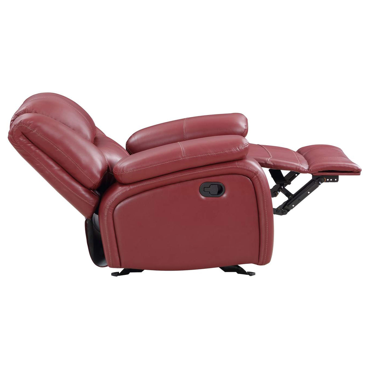 610243 Camila Upholstered Glider Recliner Chair Red