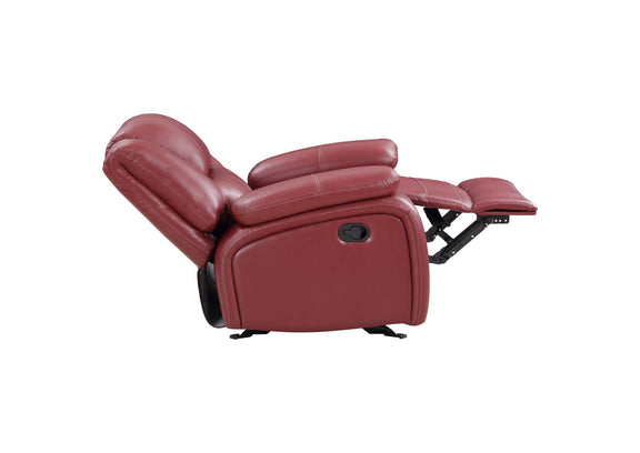610243 Camila Upholstered Glider Recliner Chair Red