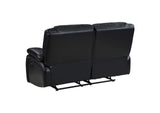 610244-S3 Camila 3-piece Upholstered Reclining Sofa Set Black