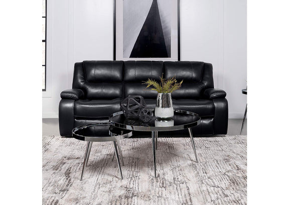 610244 Camila Upholstered Motion Reclining Sofa Black