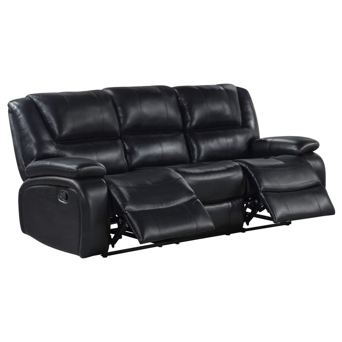 610244 Camila Upholstered Motion Reclining Sofa Black