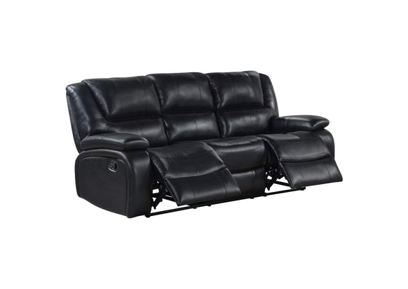 610244 Camila Upholstered Motion Reclining Sofa Black