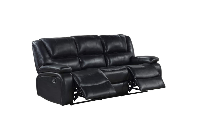610244 Camila Upholstered Motion Reclining Sofa Black