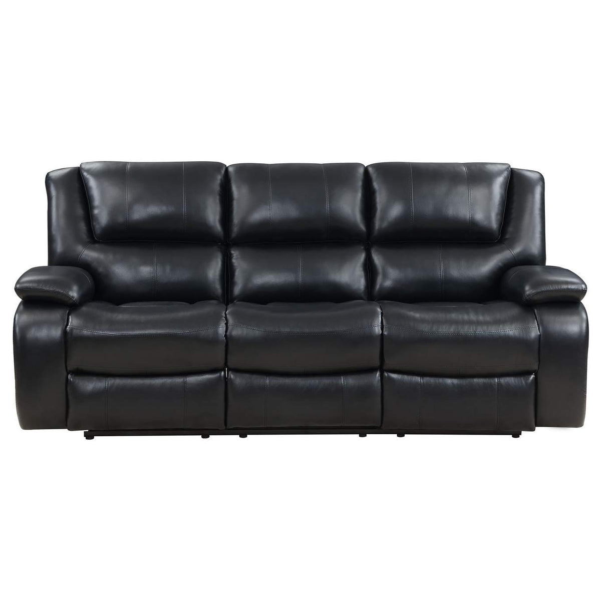 610244 Camila Upholstered Motion Reclining Sofa Black
