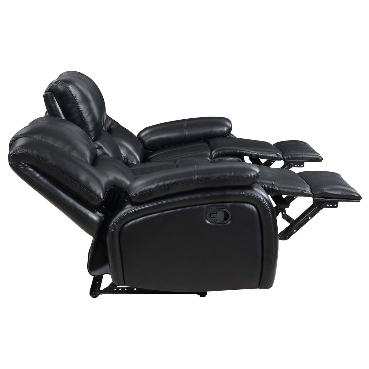 610244 Camila Upholstered Motion Reclining Sofa Black