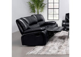 610245 Camila Upholstered Motion Reclining Loveseat Black