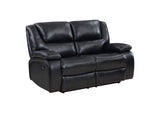 610245 Camila Upholstered Motion Reclining Loveseat Black