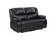 610245 Camila Upholstered Motion Reclining Loveseat Black