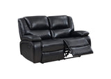 610245 Camila Upholstered Motion Reclining Loveseat Black