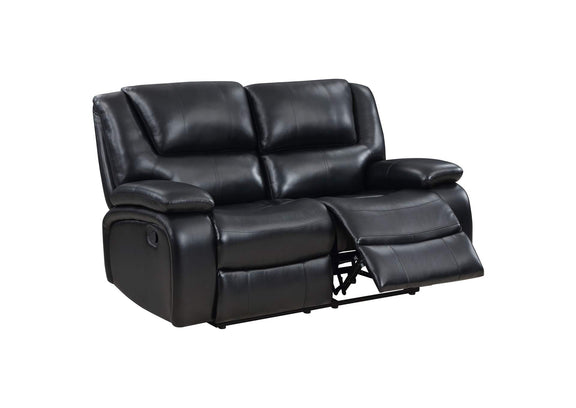 610245 Camila Upholstered Motion Reclining Loveseat Black