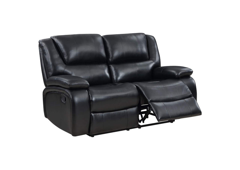 610245 Camila Upholstered Motion Reclining Loveseat Black