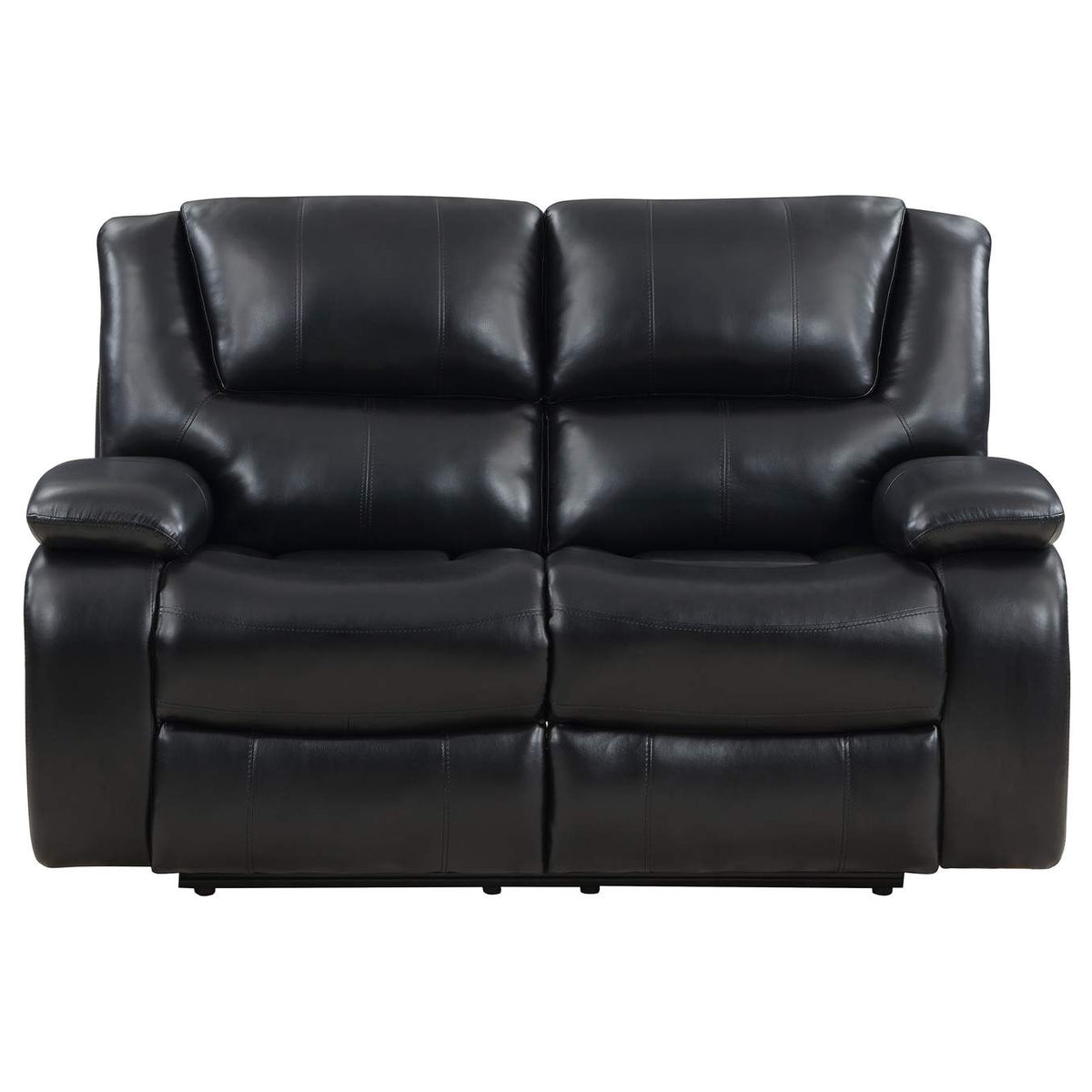 610245 Camila Upholstered Motion Reclining Loveseat Black