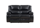 610245 Camila Upholstered Motion Reclining Loveseat Black