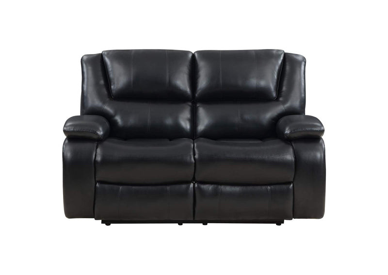 610245 Camila Upholstered Motion Reclining Loveseat Black