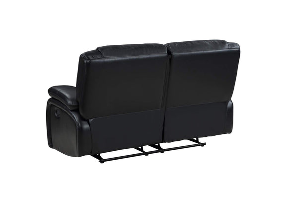 610245 Camila Upholstered Motion Reclining Loveseat Black
