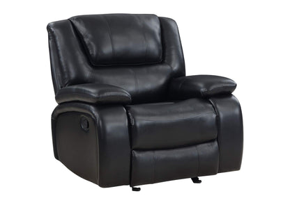 610246 Camila Upholstered Glider Recliner Chair Black