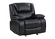 610246 Camila Upholstered Glider Recliner Chair Black
