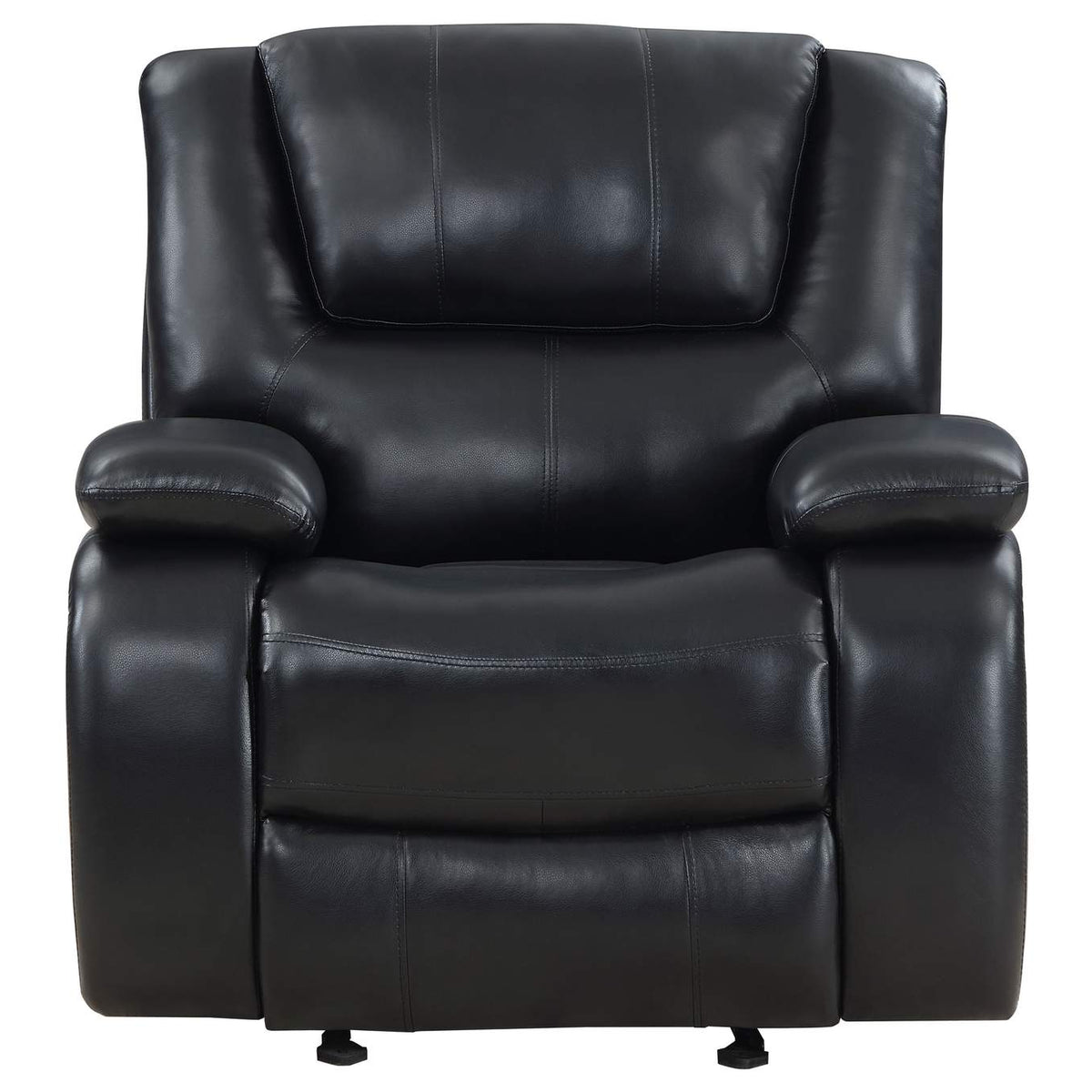 610246 Camila Upholstered Glider Recliner Chair Black