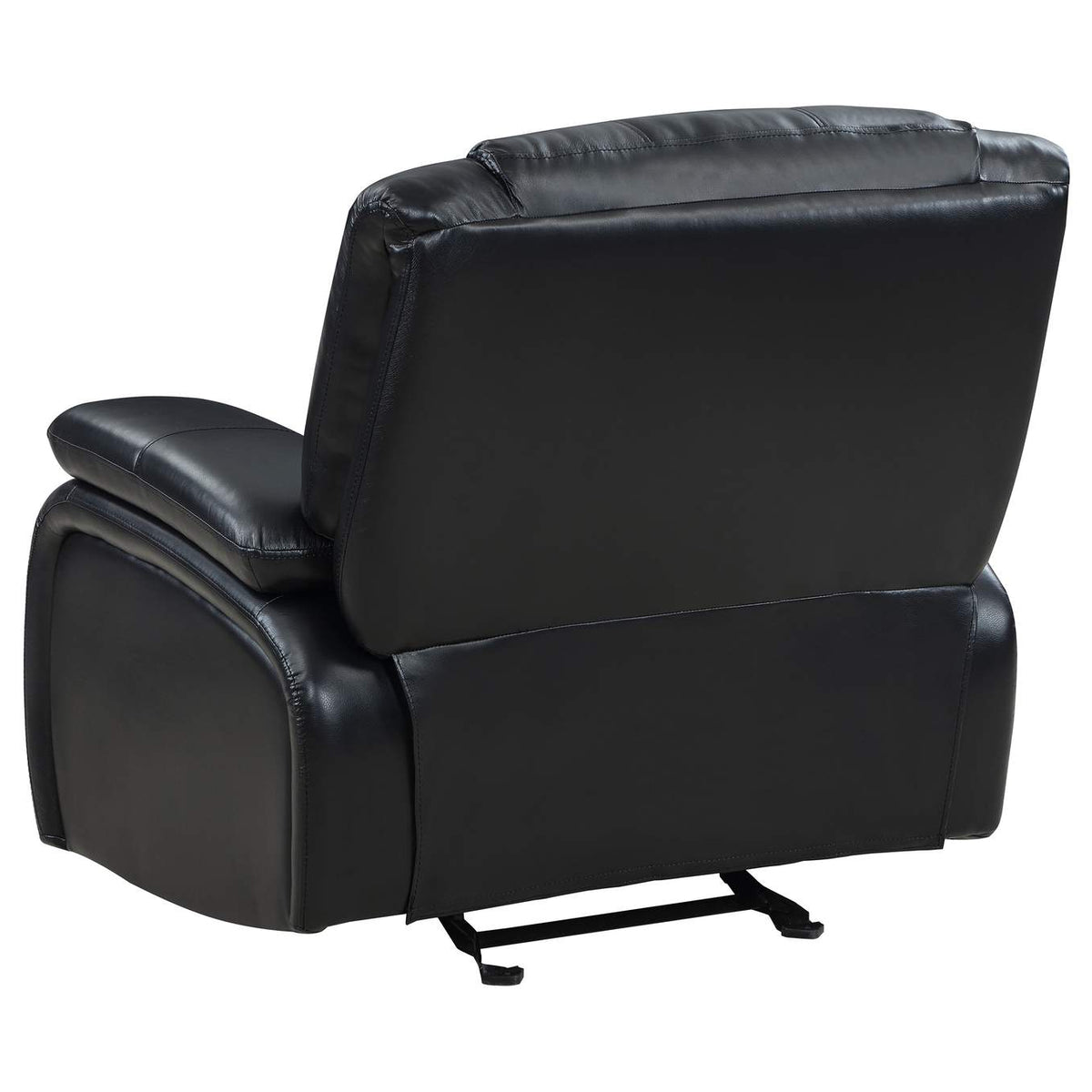 610246 Camila Upholstered Glider Recliner Chair Black