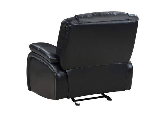 610246 Camila Upholstered Glider Recliner Chair Black