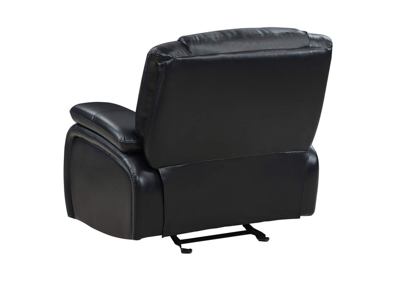 610246 Camila Upholstered Glider Recliner Chair Black