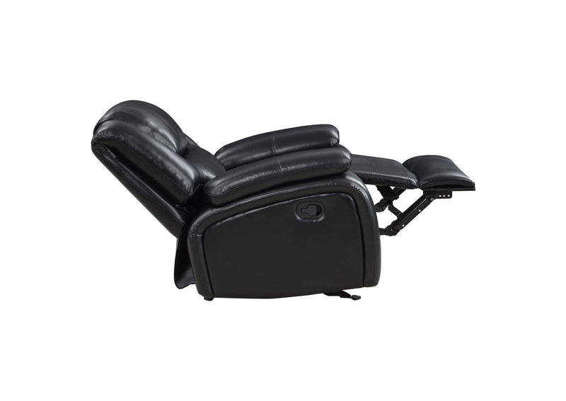 610246 Camila Upholstered Glider Recliner Chair Black