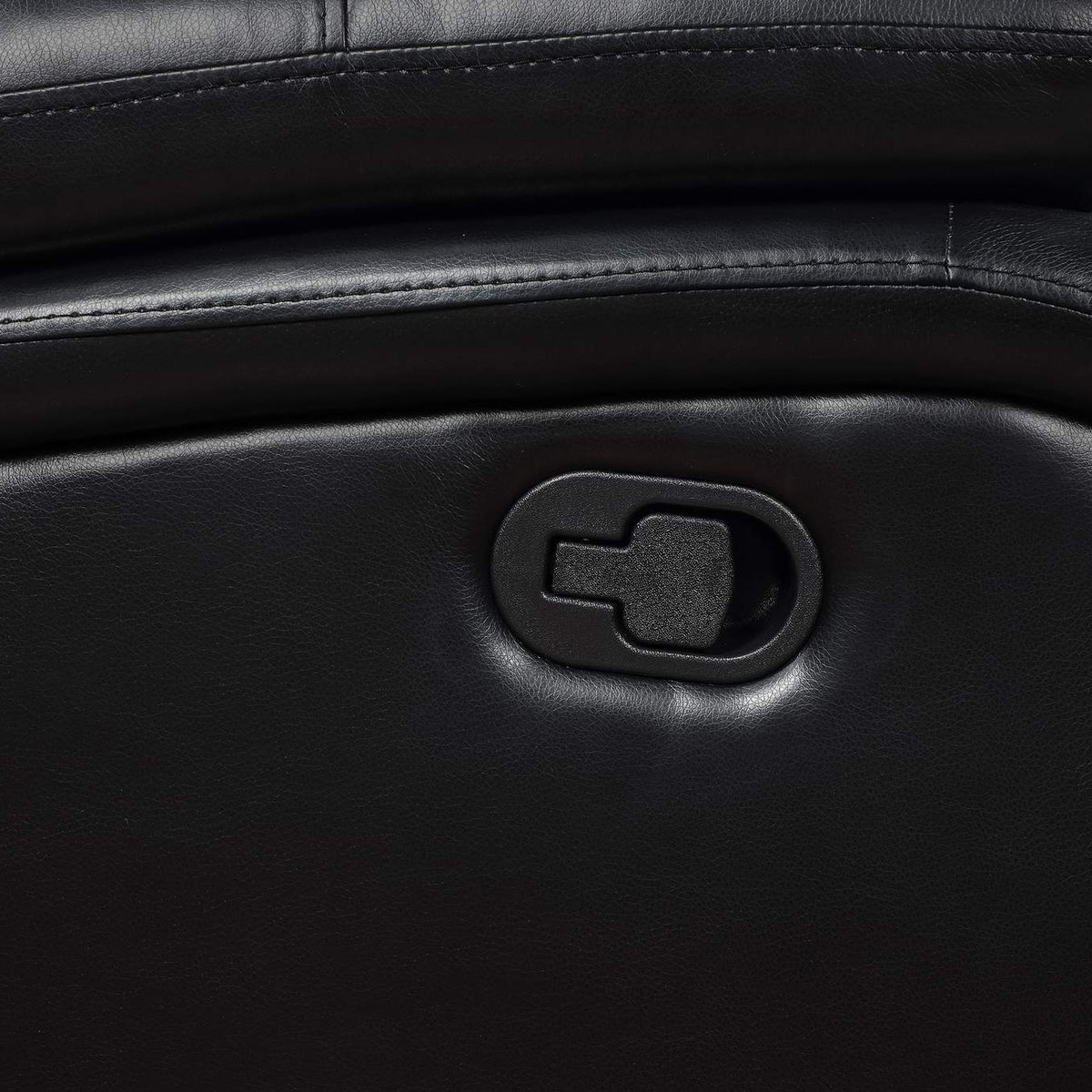 610246 Camila Upholstered Glider Recliner Chair Black