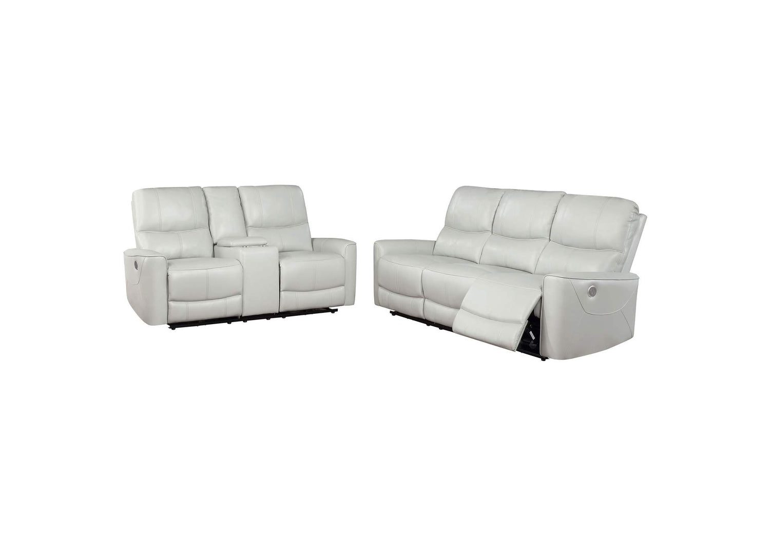 Greenfield 2-piece Power Reclining Sofa Set Dove Grey